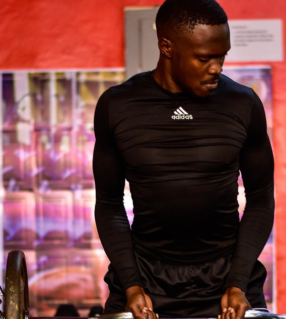 athlete man lifting gym